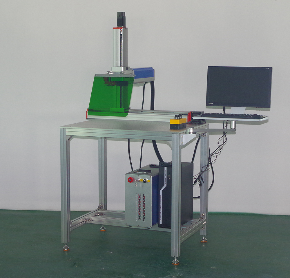 JPT 20/30/50/60/80/100 Вт Волоконный лазерный маркировочный станок с моторизованным XYZ 3-осевым столом с большой рабочей зоной
