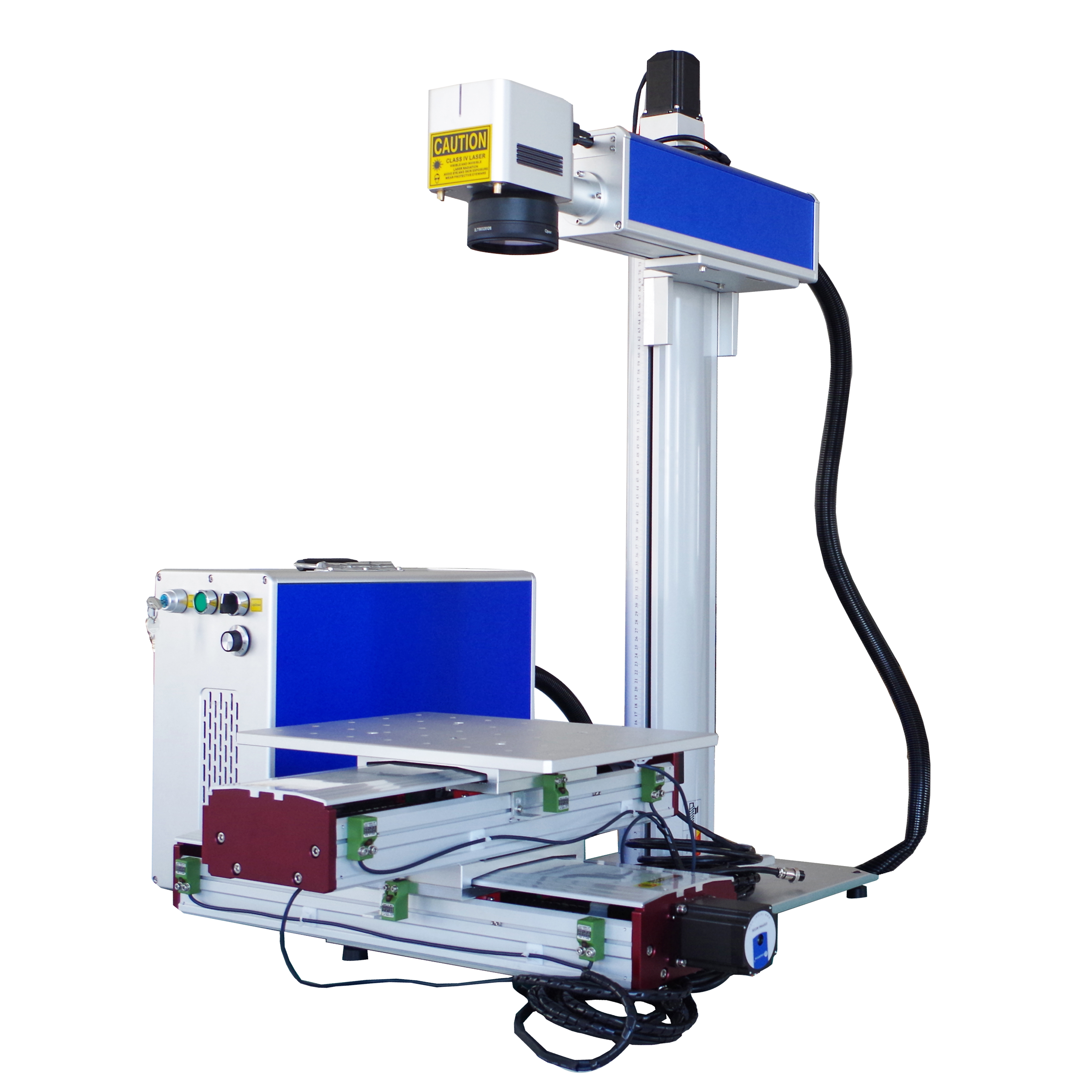 Волоконный лазерный маркировочный станок для маркировки больших площадей с XY моторизованным столом